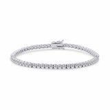 Round Moissanite Silver Bracelet