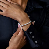 Round Moissanite Silver Bracelet