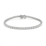Classic Moissanite Tennis Bracelet in Sterling Silver