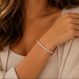 Classic Moissanite Tennis Bracelet in Sterling Silver
