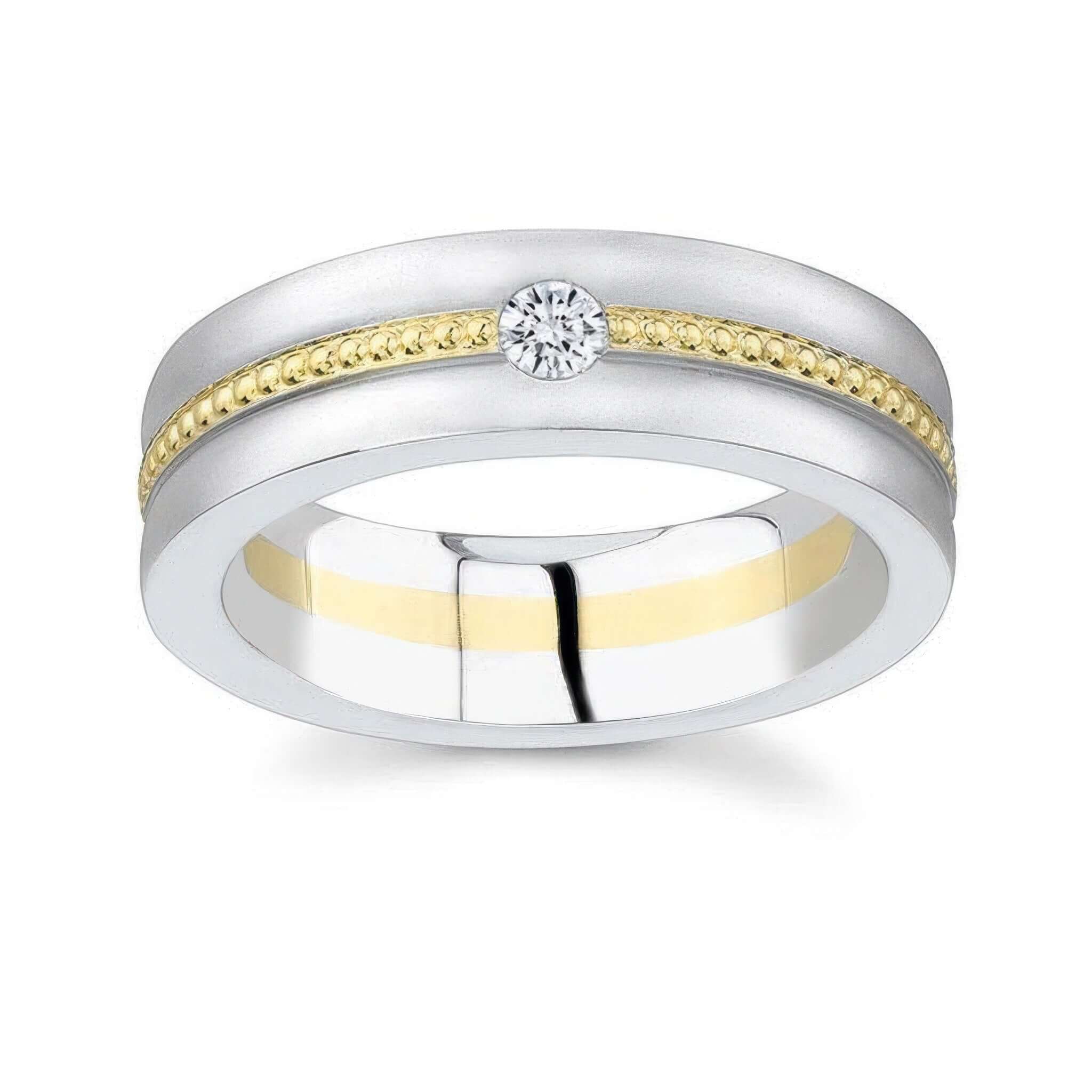 Milgrain Wedding Band Mens