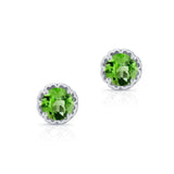 Unique 1 Carat Peridot Studs