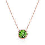Bezel Peridot Necklace