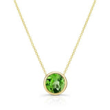 Bezel Peridot Necklace