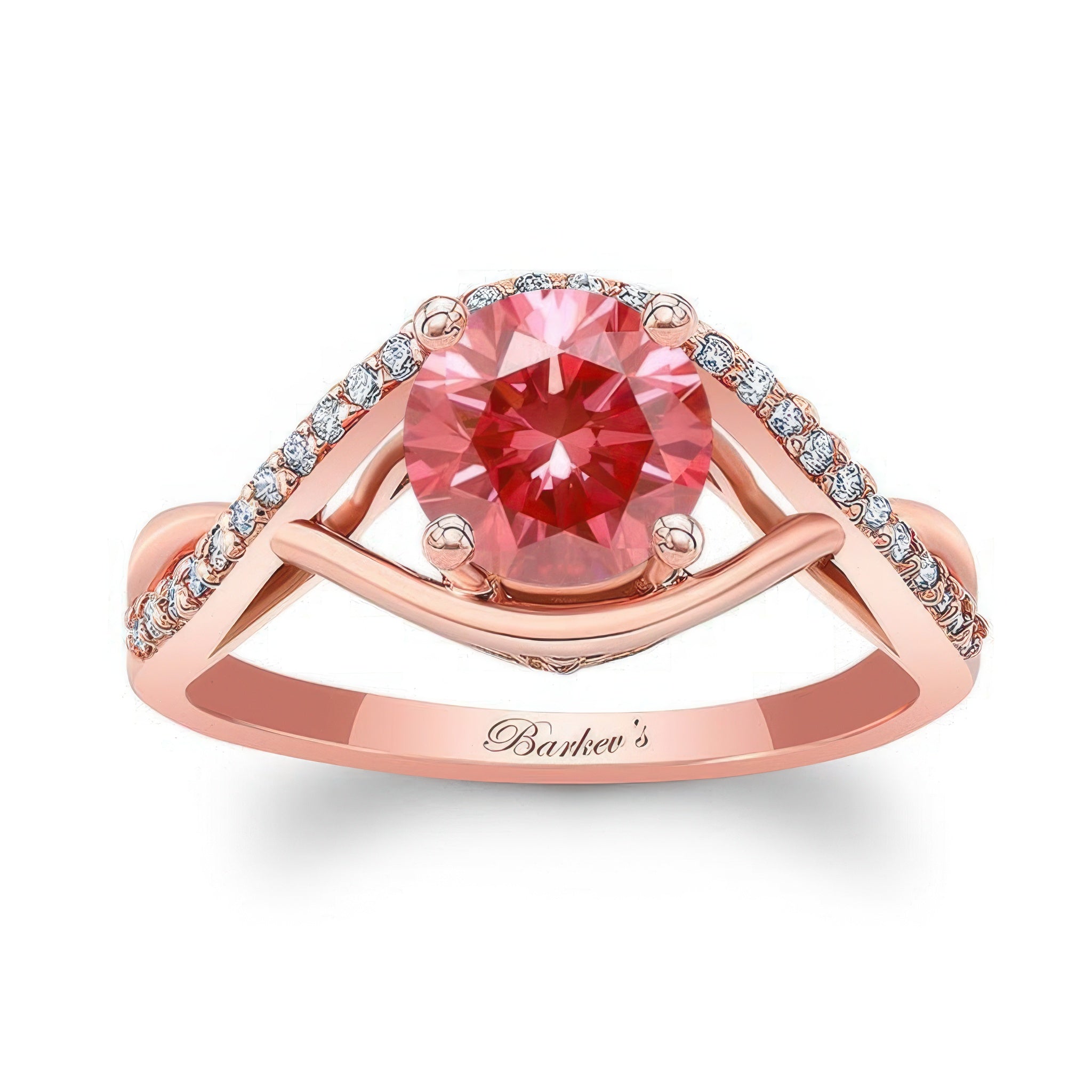 Lab Grown Pink Diamond Criss Cross Ring