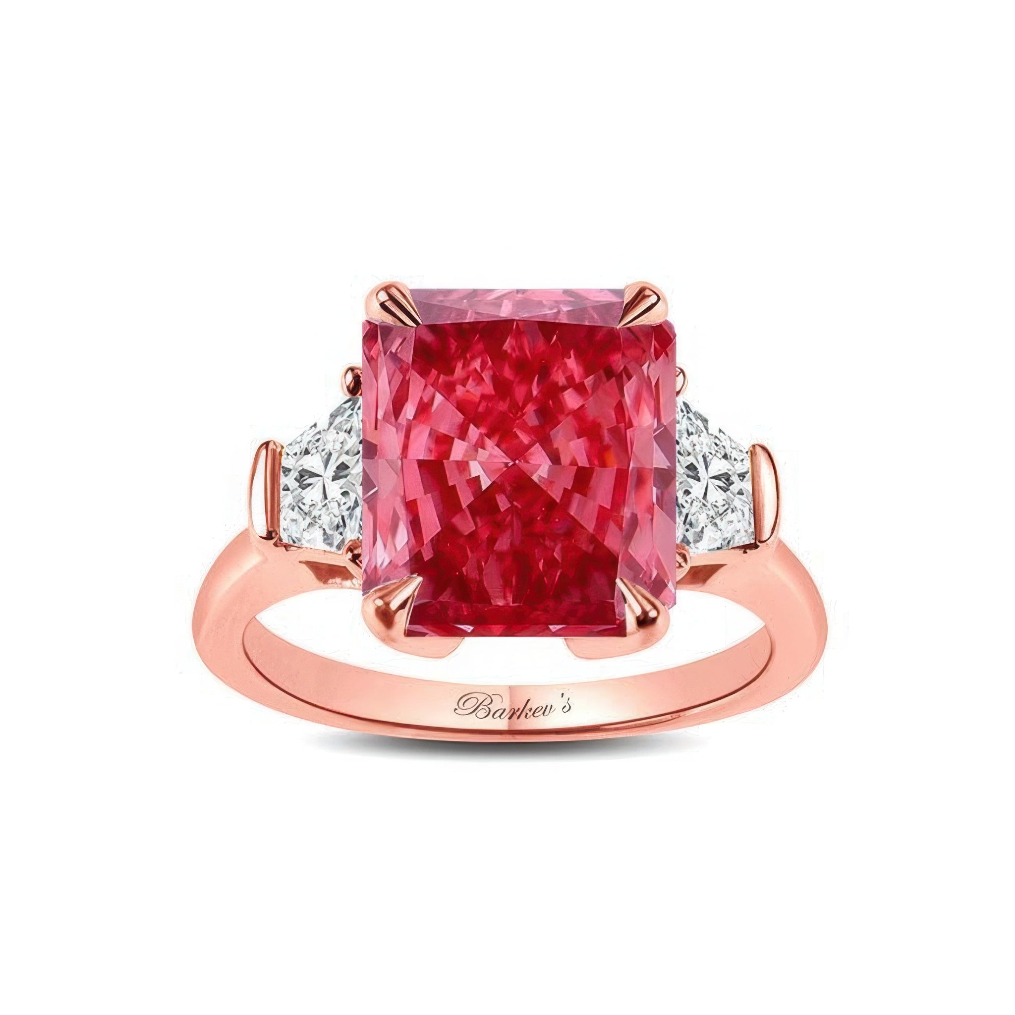 5 Carat Lab Pink Diamond Ring