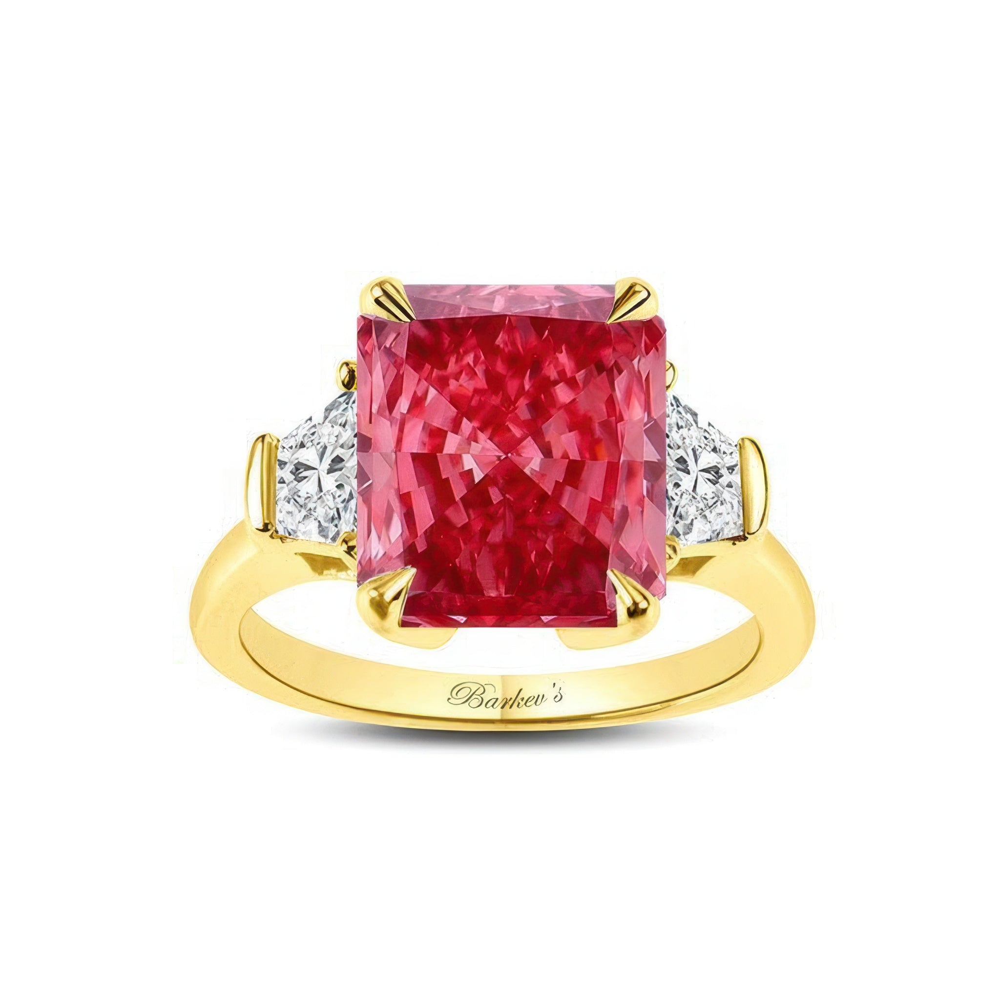 5 Carat Lab Pink Diamond Ring