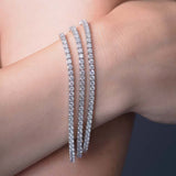 15 Carat 3 Row Lab Diamond Tennis Bracelet