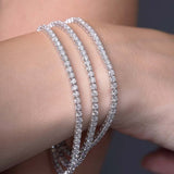 15 Carat 3 Row Lab Diamond Tennis Bracelet