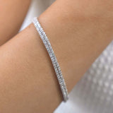 2.5 Carat 2 Row Lab Diamond Tennis Bracelet