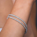 10 Carat 2 Row Lab Diamond Tennis Bracelet