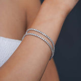 10 Carat 2 Row Lab Diamond Tennis Bracelet