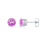 Simple 1.00ct. Pink Sapphire Studs
