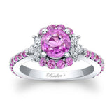 Marquise Halo Pink Sapphire Ring