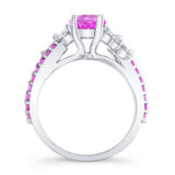 Round Pink Sapphire Ring