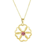Pink Tourmaline Heart Necklace