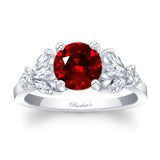 Marquise And Round Ruby And Diamond Ring