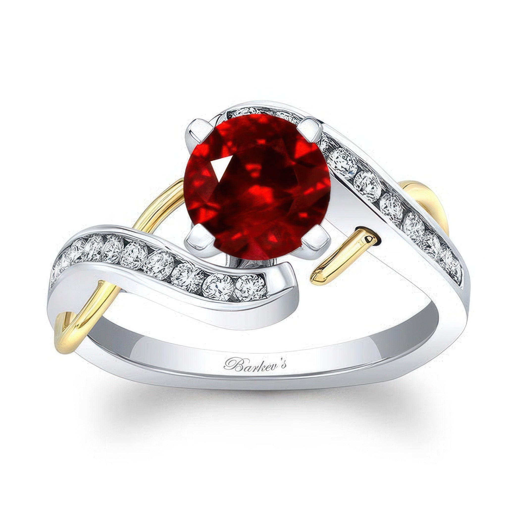 Ruby And Diamond Channel Ring