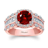 Ruby And Diamond Baguette Ring