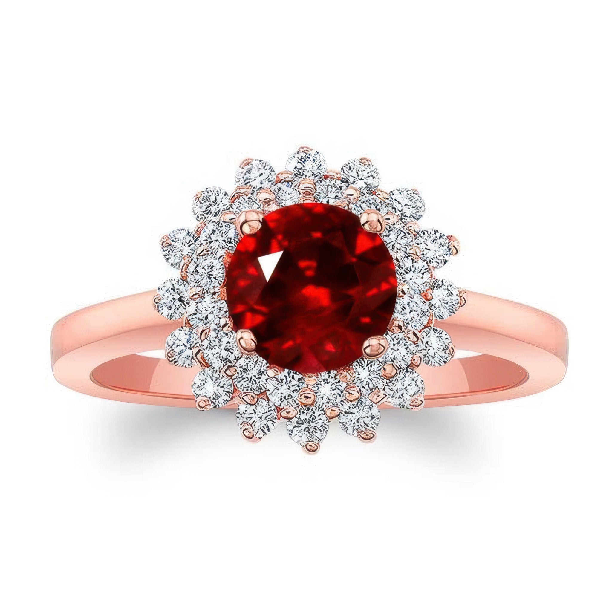 Starburst Ruby And Diamond Ring