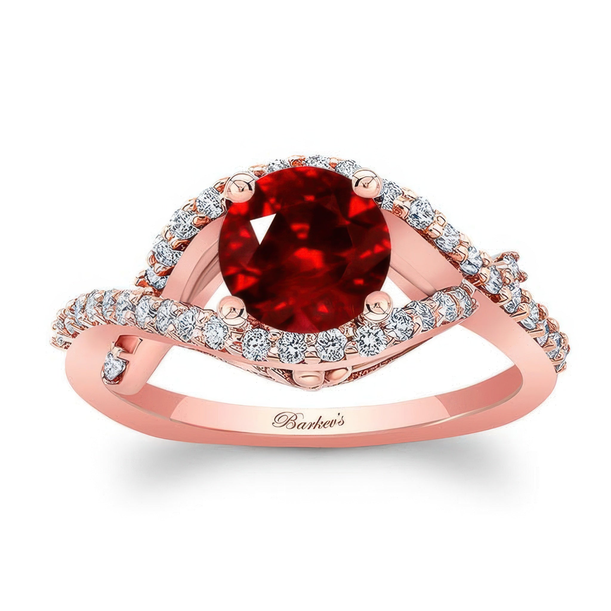 Criss Cross Ruby And Diamond Ring