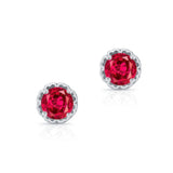 Unique 1 Carat Ruby Studs