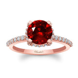 Ruby And Diamond Hidden Halo Ring