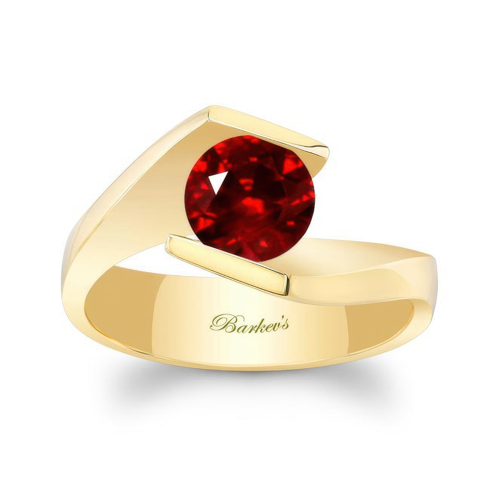 Tension Solitaire Ruby Ring