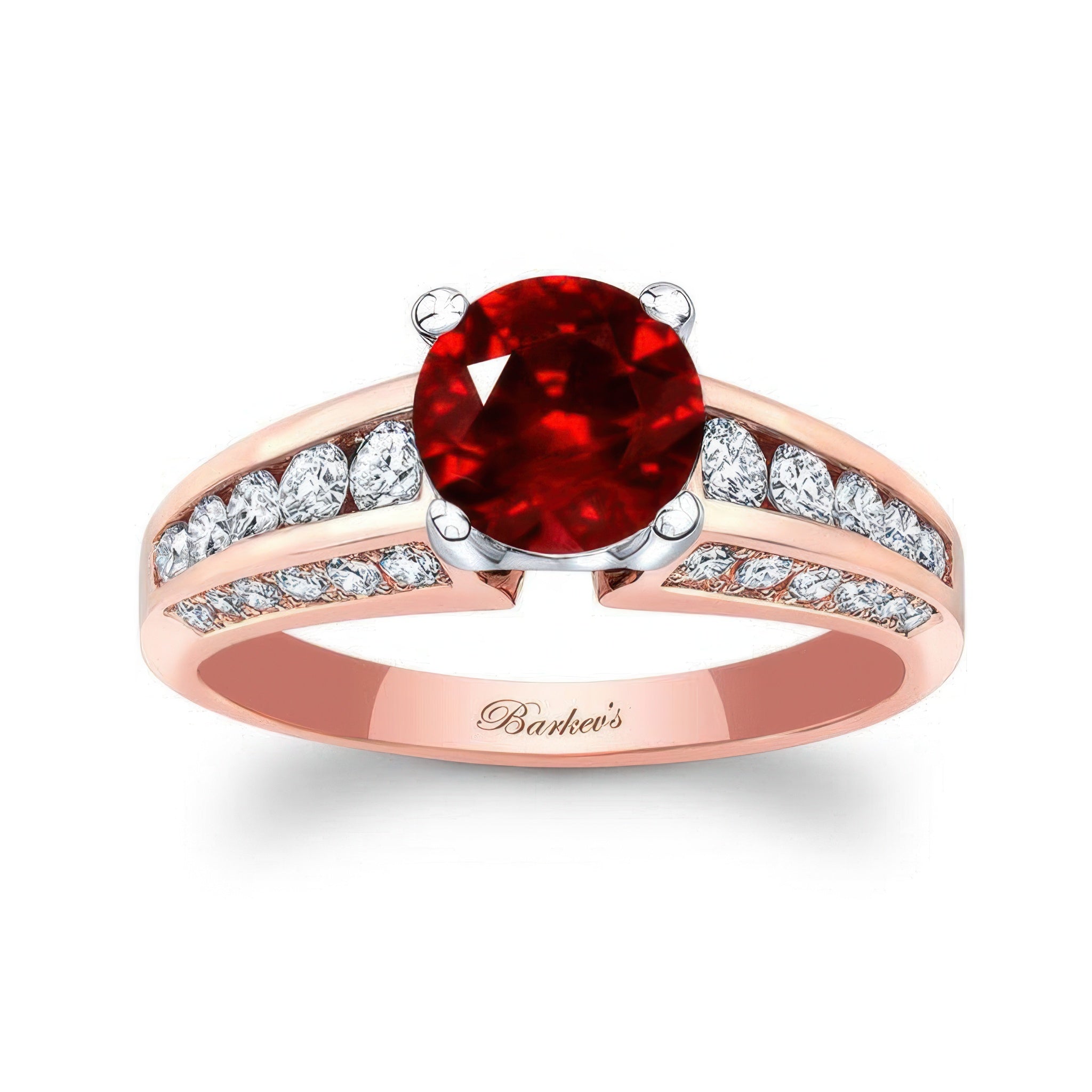 Ruby And Diamond Channel Set Ring