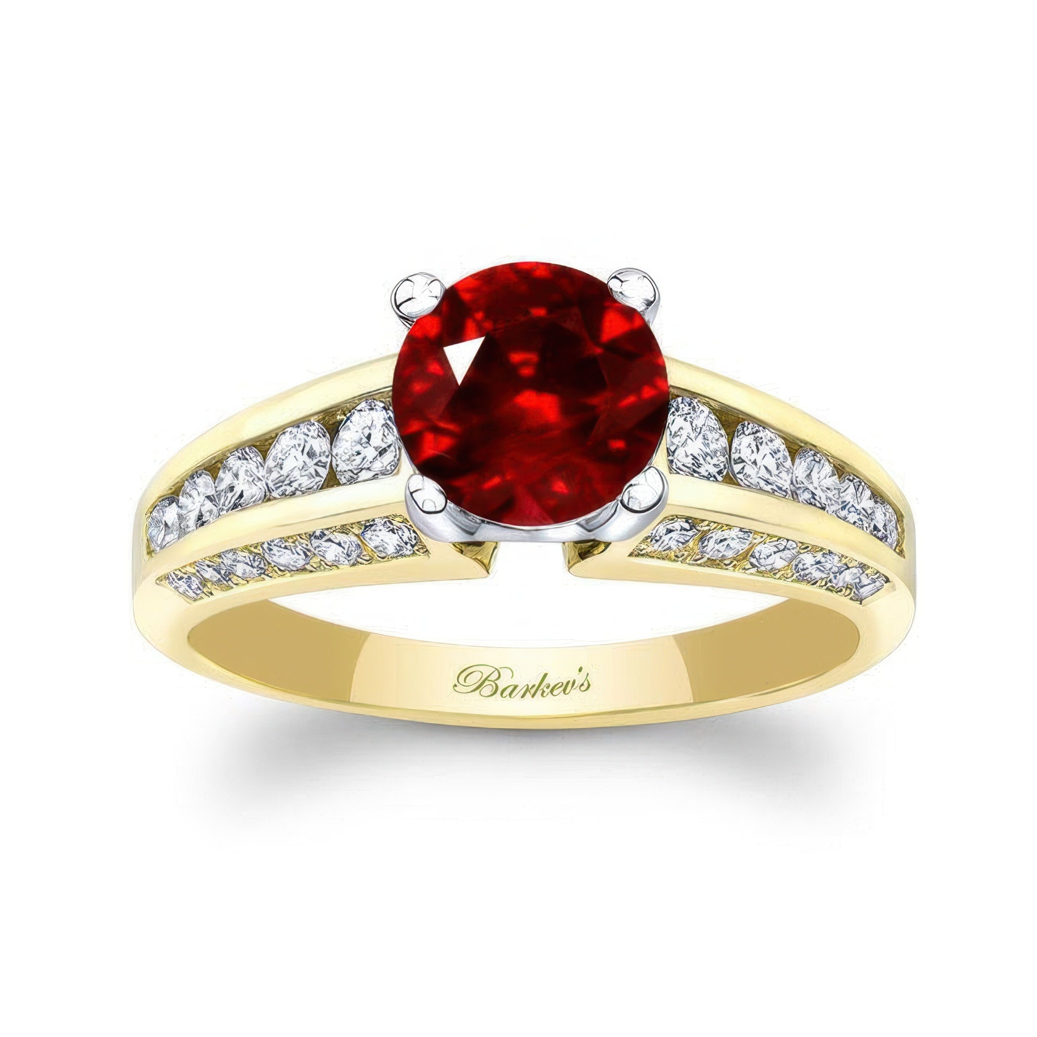 Ruby And Diamond Channel Set Ring