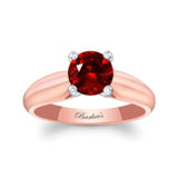 1 Carat Lab Ruby Solitaire Engagement Ring