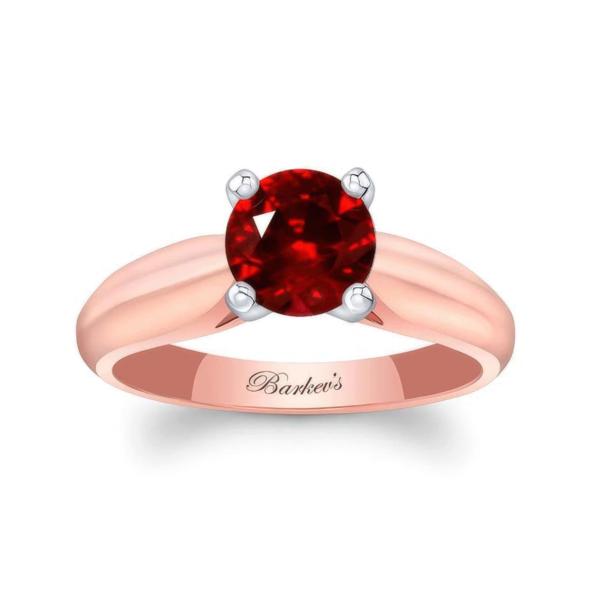 1 Carat Ruby Solitaire Engagement Ring