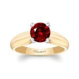 1 Carat Lab Ruby Solitaire Engagement Ring
