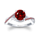 One Carat Lab Grown Ruby Ring