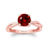 Ruby Twist Solitaire Engagement Ring