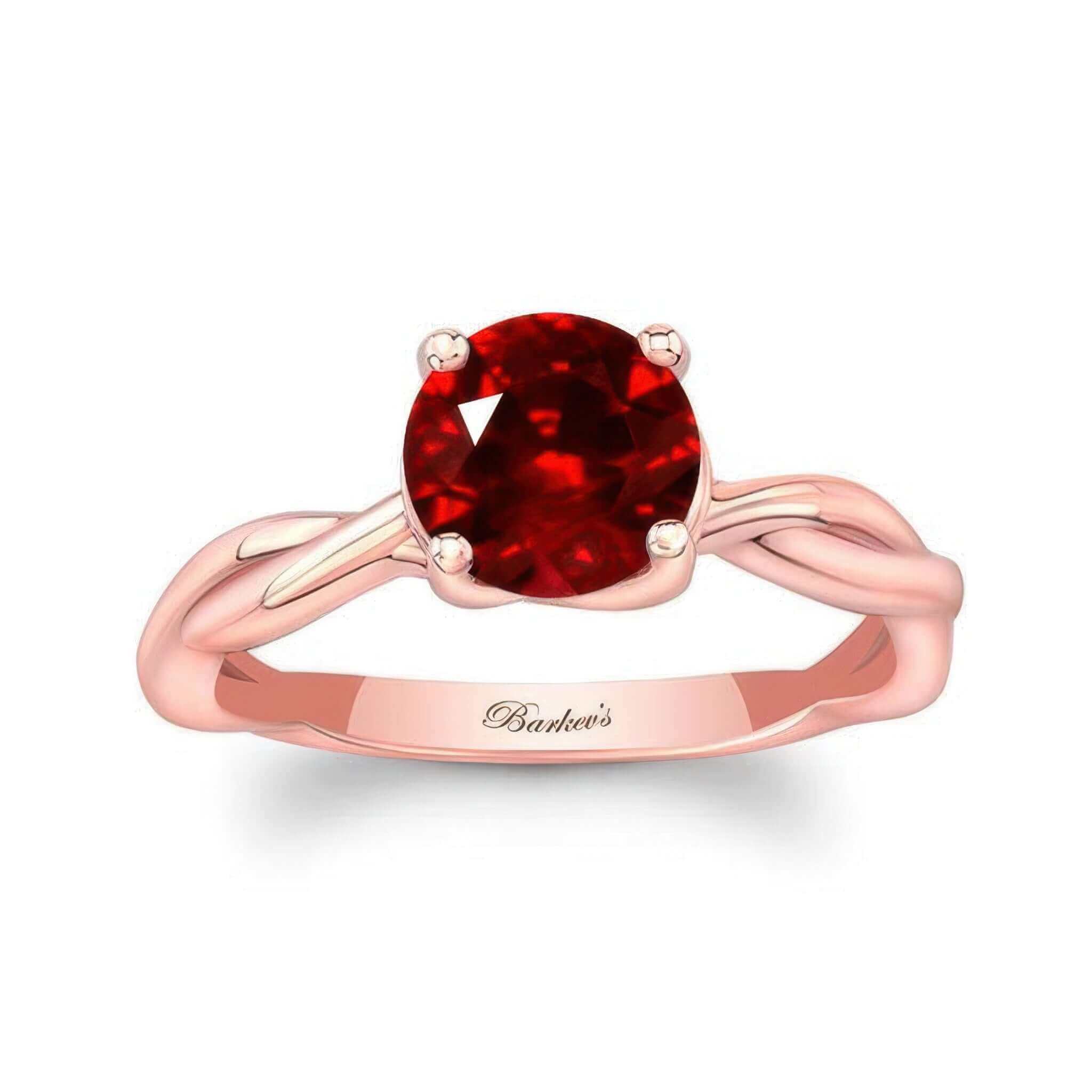 Ruby Twist Solitaire Engagement Ring