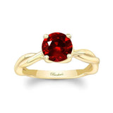 Ruby Twist Solitaire Engagement Ring