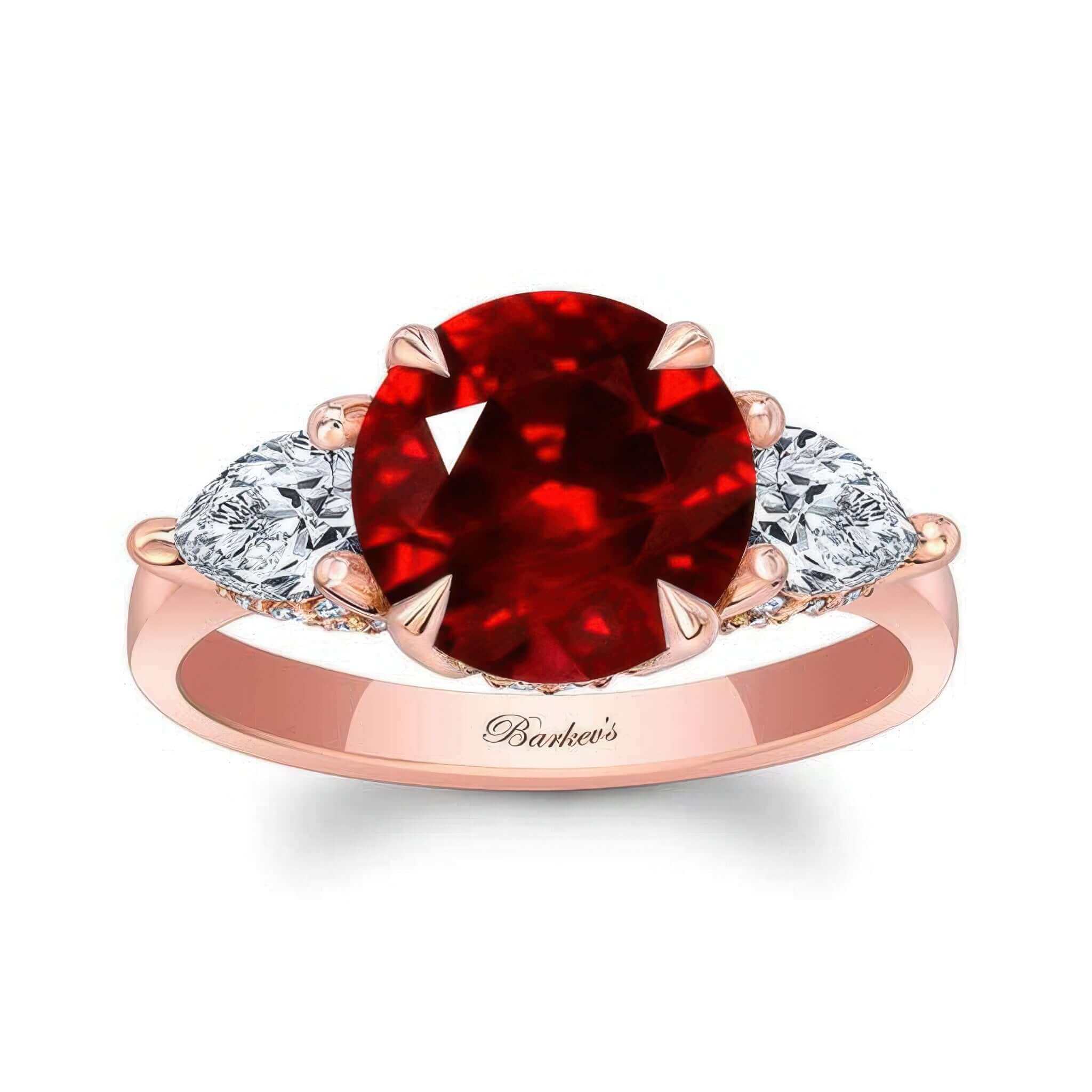 3 Carat Round Ruby And Diamond Ring