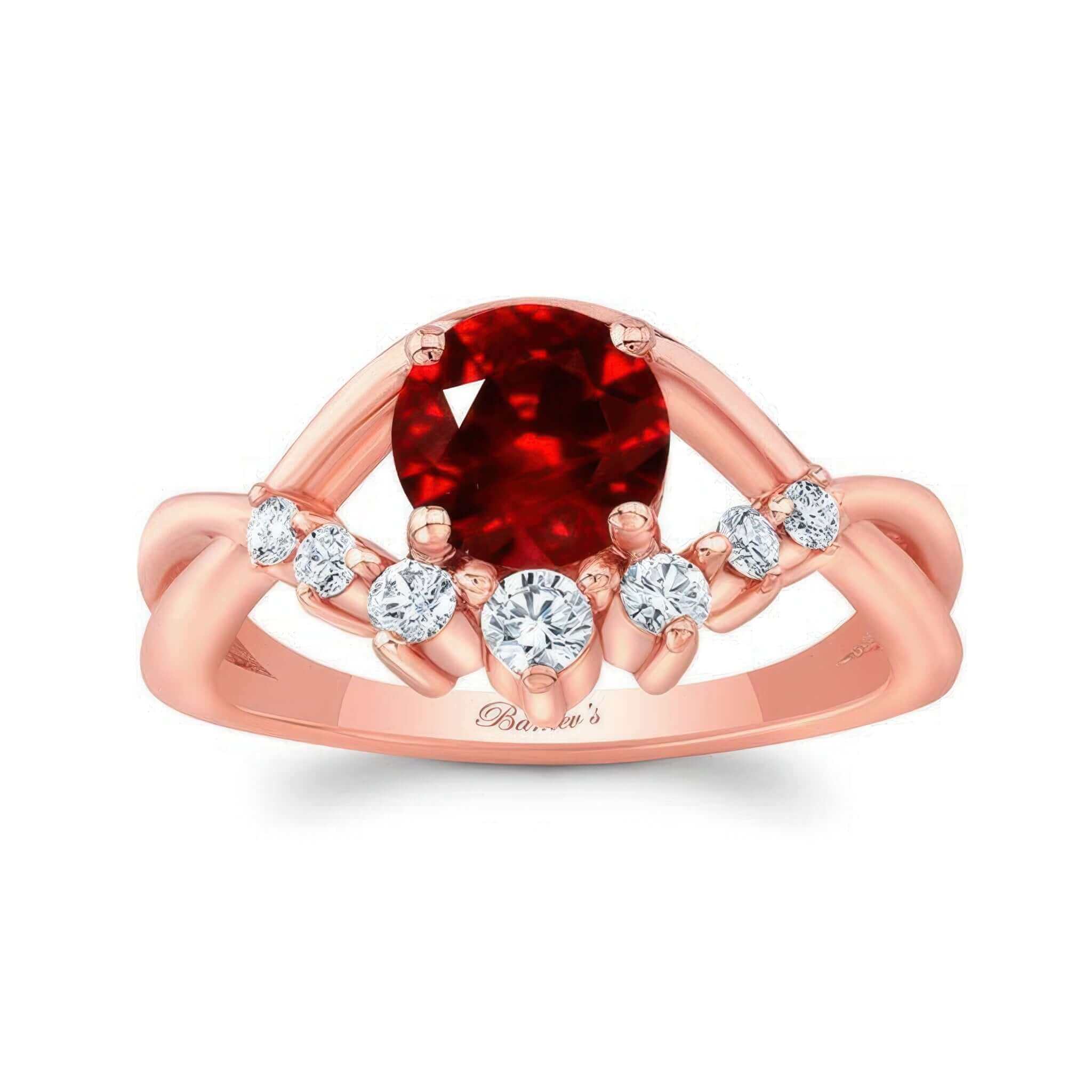 Ruby And Diamond Unique Engagement Ring