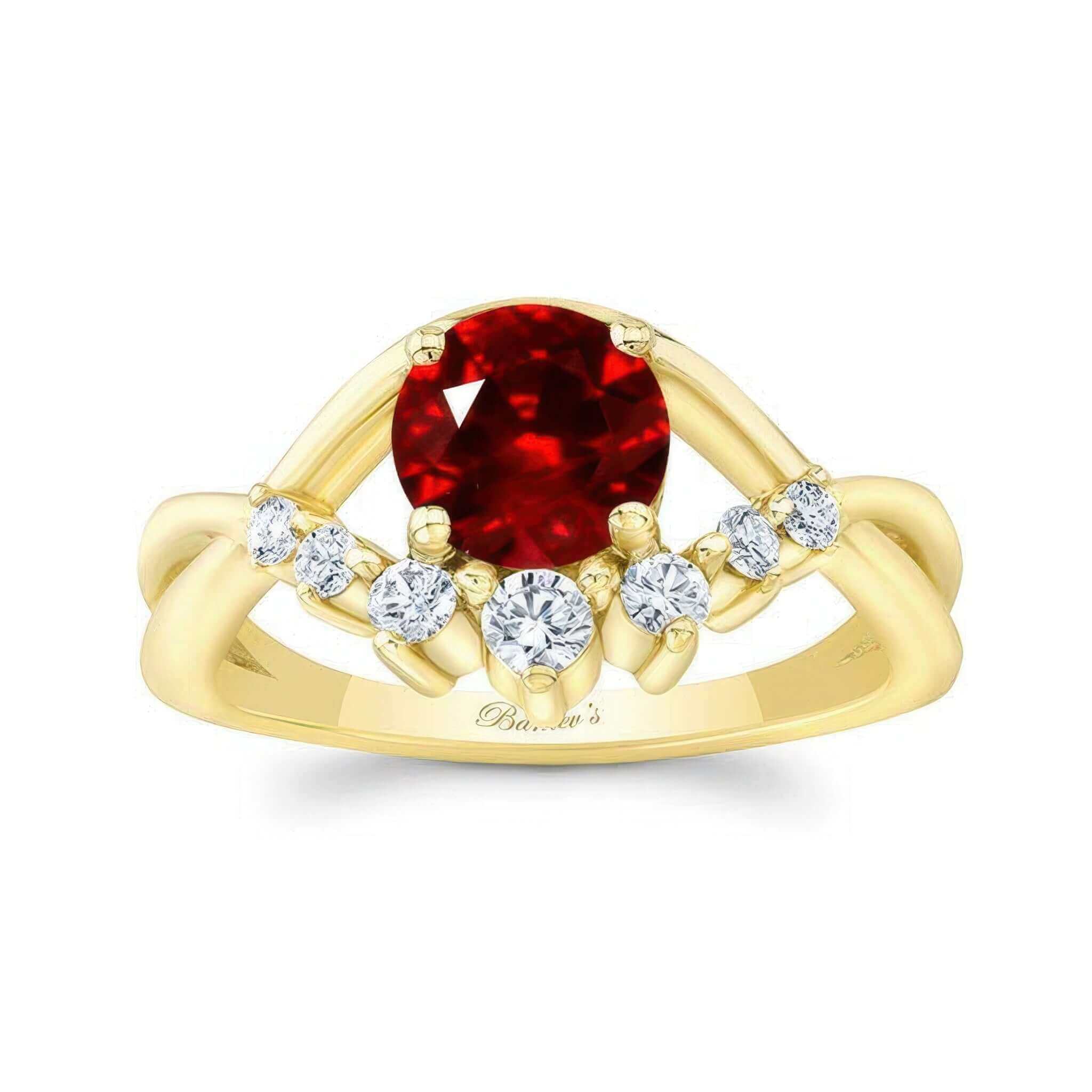 Ruby And Diamond Unique Engagement Ring