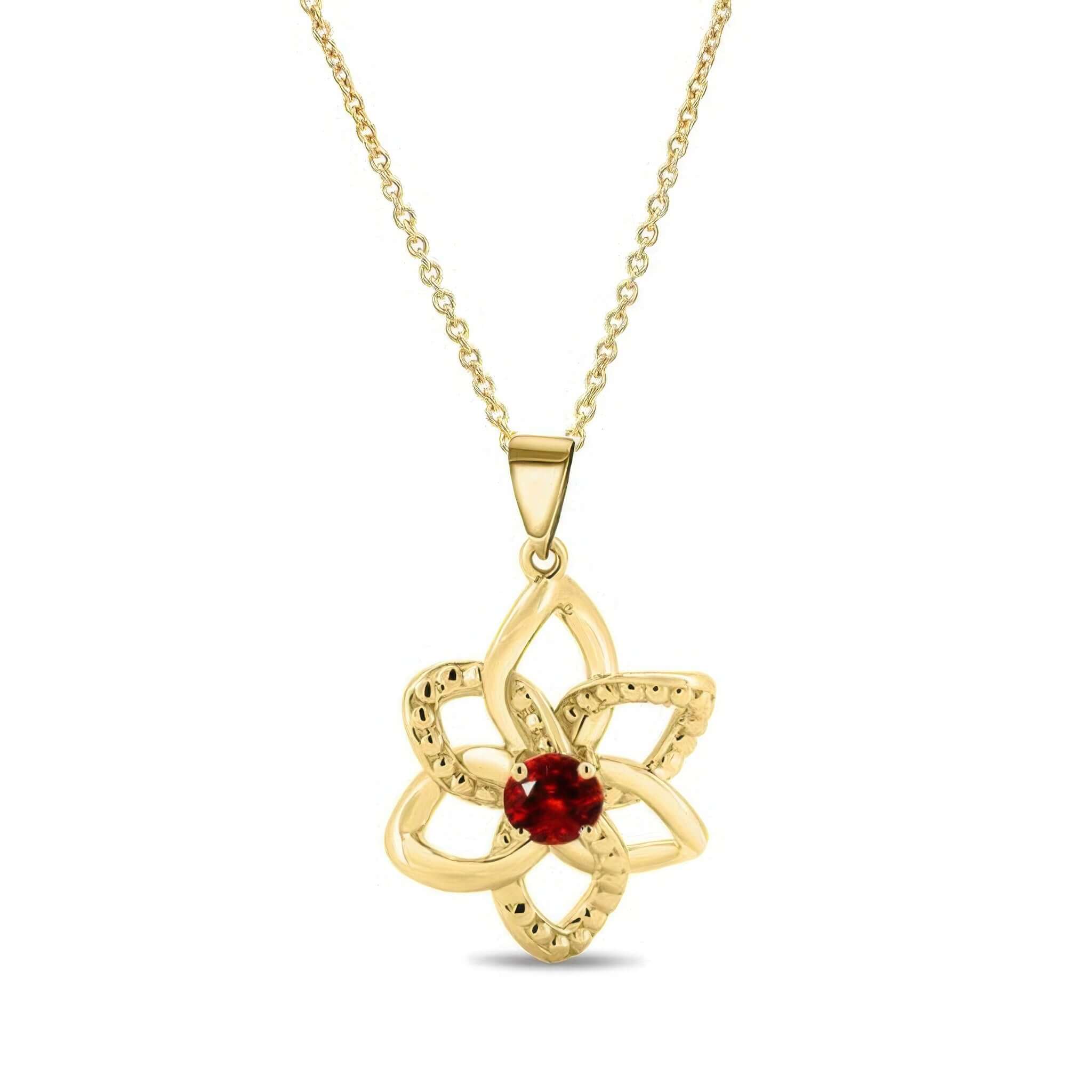 Ruby Flower Necklace