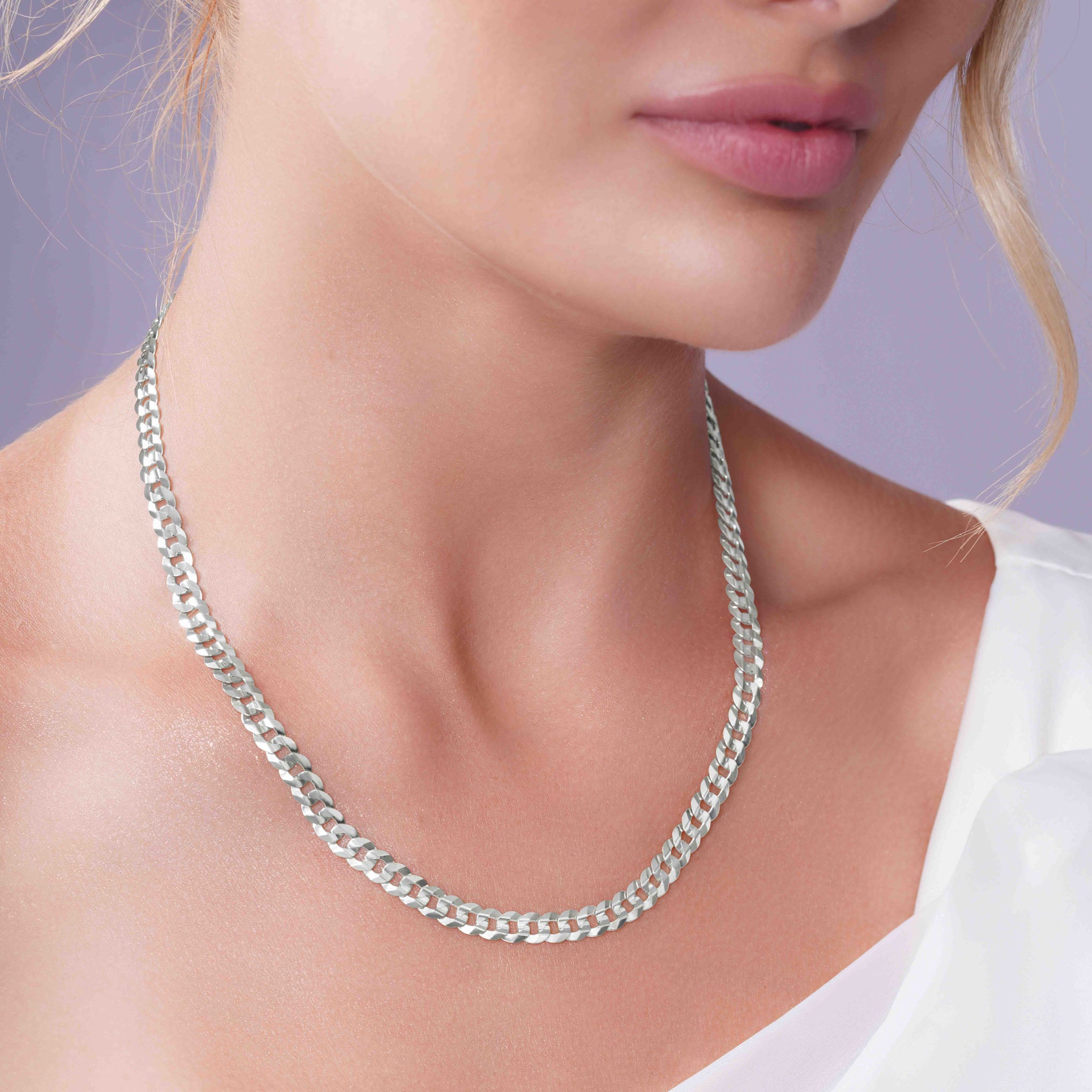 Curb Silver Chain