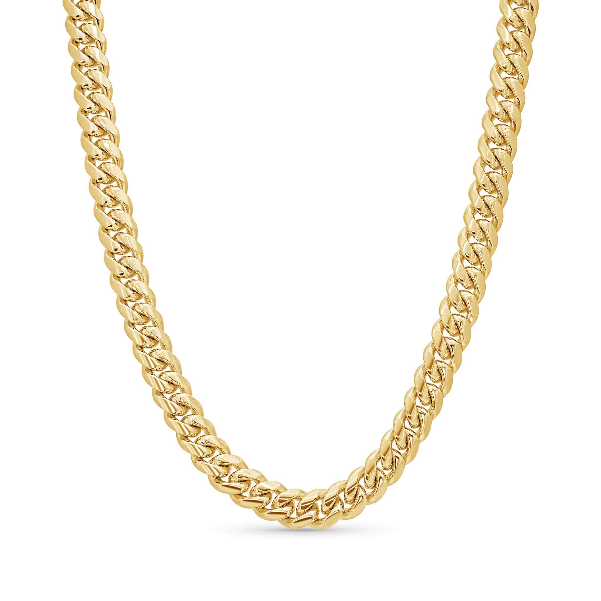 Men's Vermeil Miami Cuban Chain featuring high-quality 18k gold vermeil with classic Cuban link design.