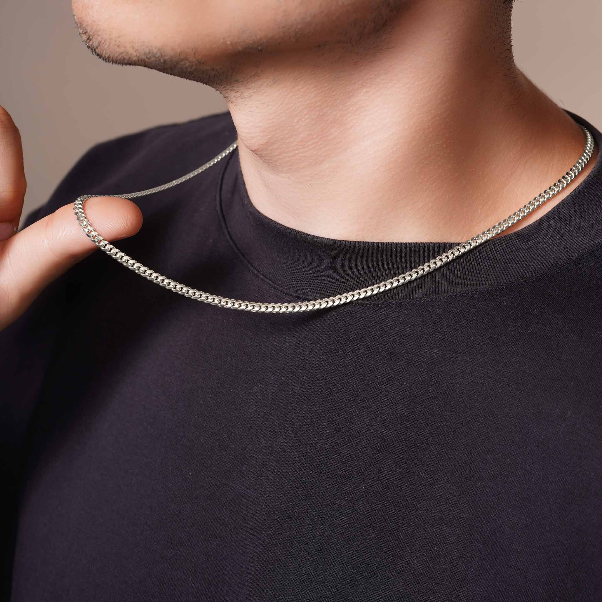 Men's Silver Miami Cuban Chain