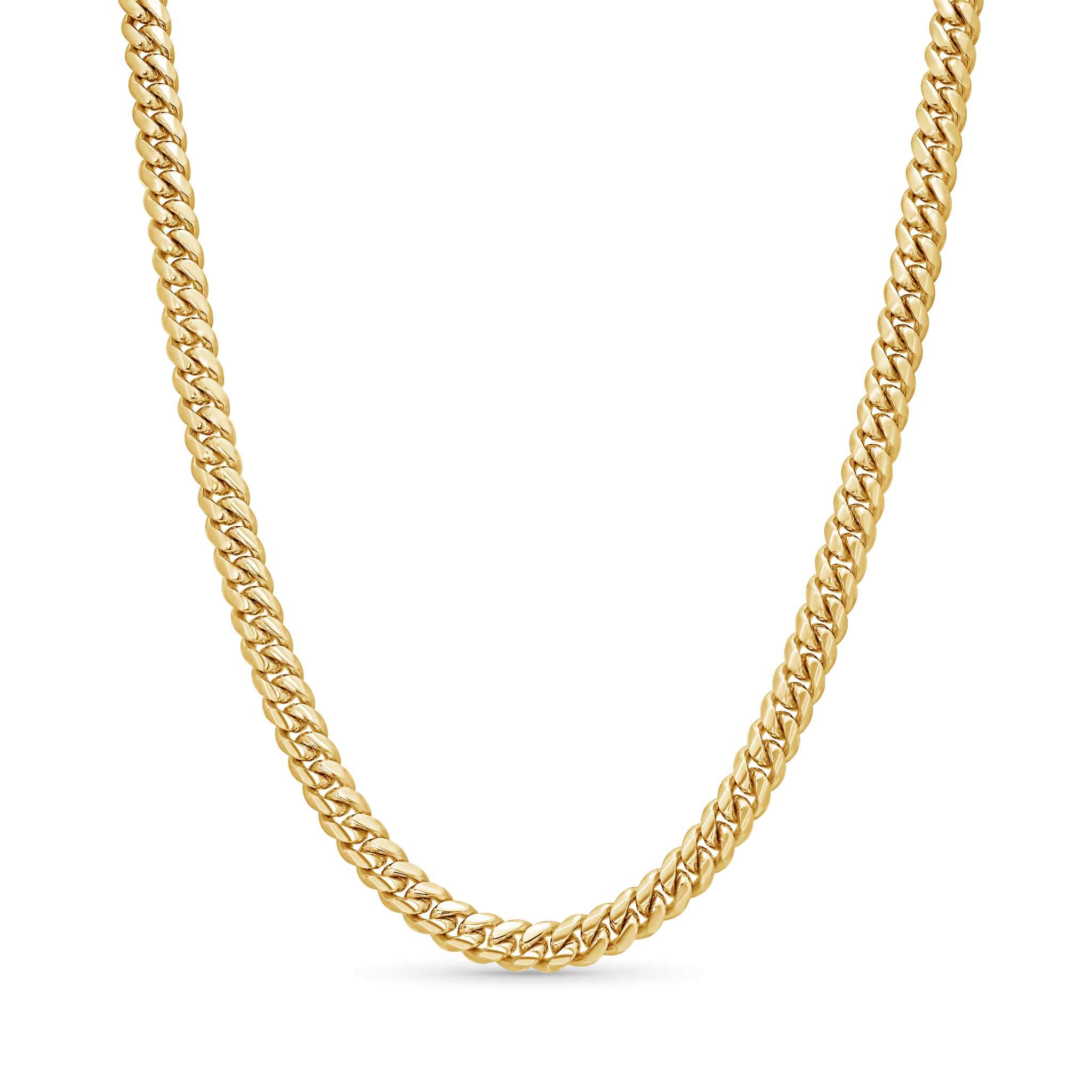 Men's Vermeil Miami Cuban Chain in 18k gold vermeil, showcasing a classic Cuban link design.