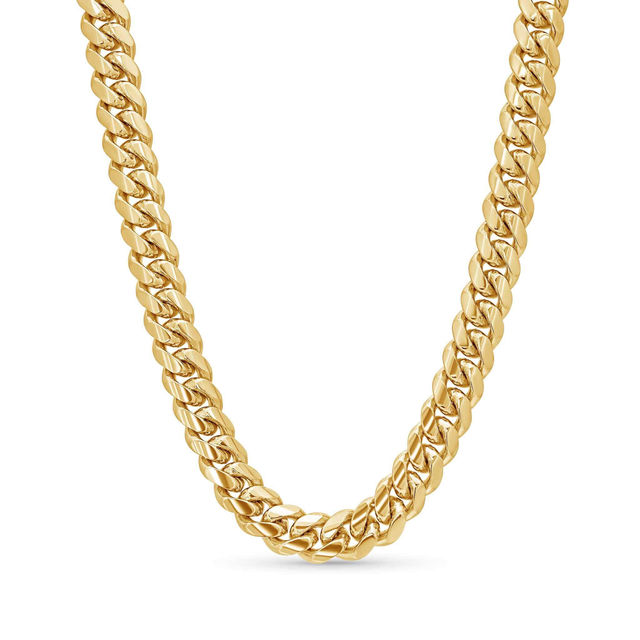 Men's Vermeil Miami Cuban Chain showcasing 18k gold vermeil with a classic Cuban link design.