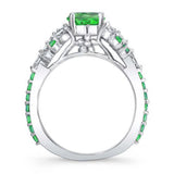 Vintage Marquise Tsavorite Engagement Ring