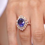 5 Carat Oval Tanzanite Ring