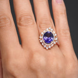5 Carat Oval Tanzanite Ring