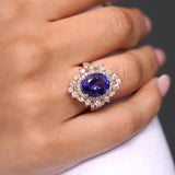 5 Carat Oval Tanzanite Ring